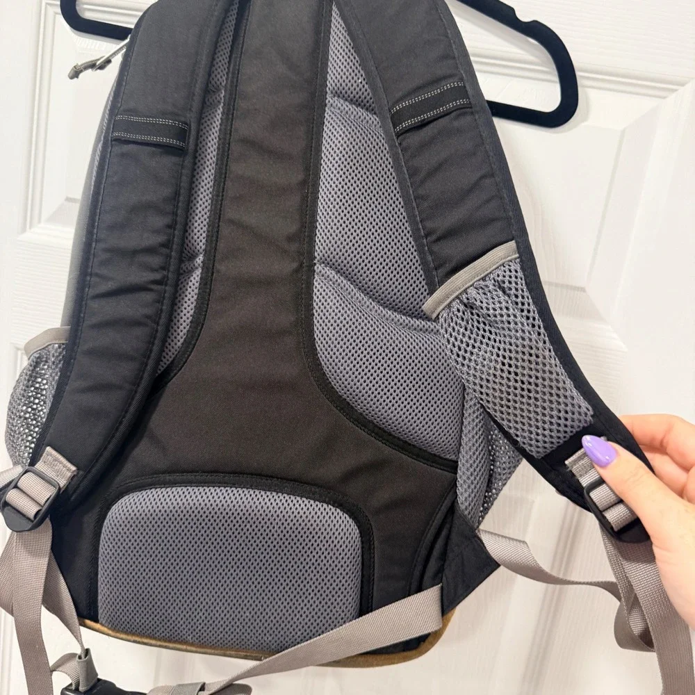 LL Bean Traverse Backpack Blue Grey Colorblock Suede Bottom Hiking Bag 296964